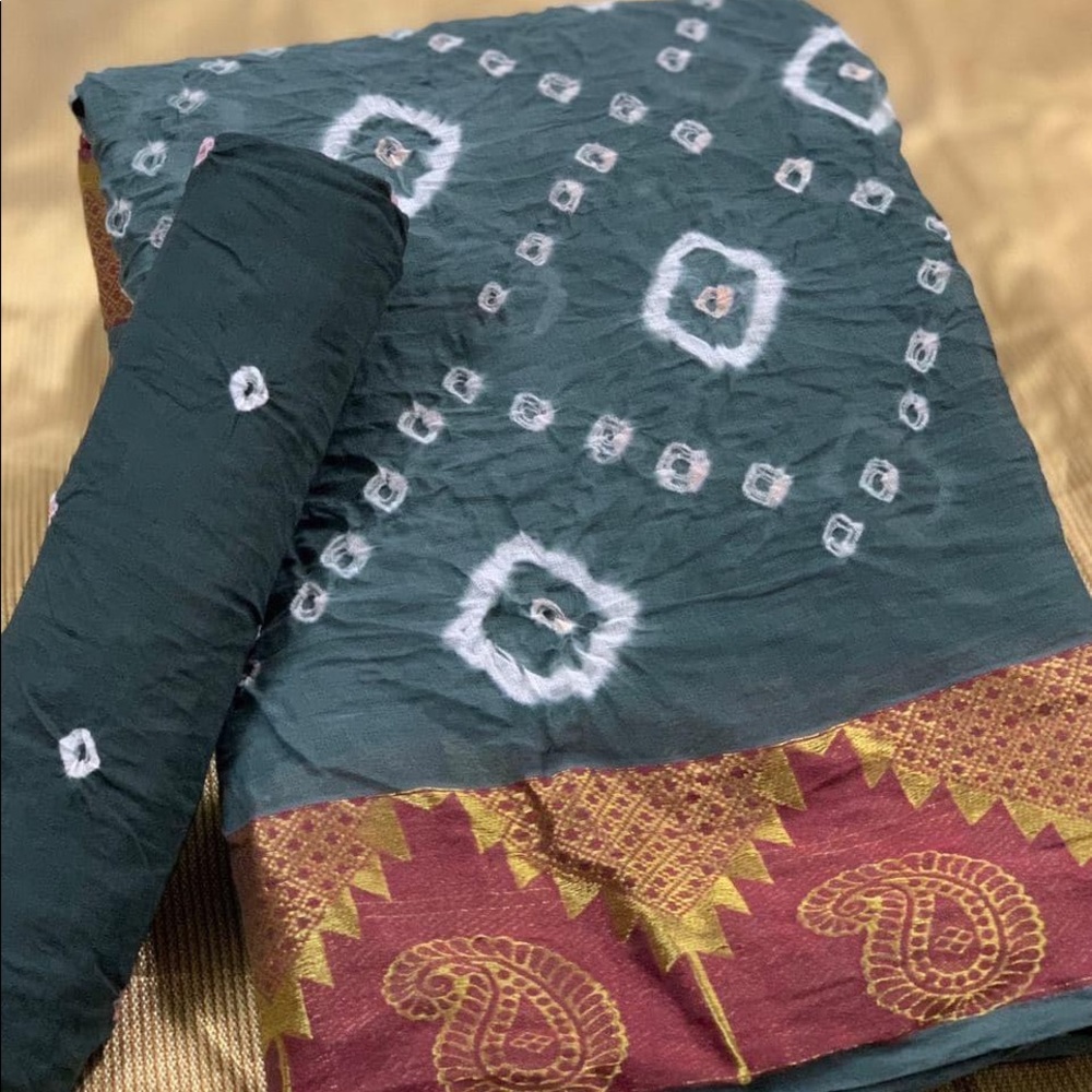 Bandhani Cotton Silk Saree